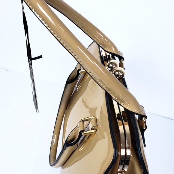 Leather Tan classic shiny bag - Picture 3 of 8